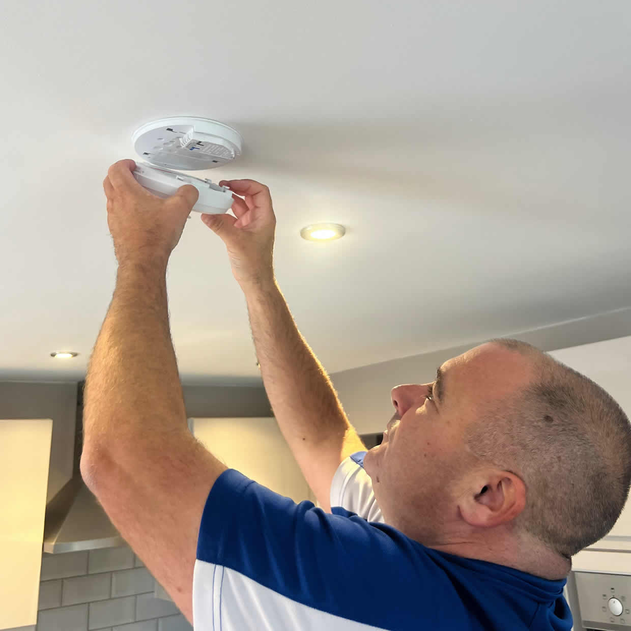 Smoke alarm providing fire safety protection in a Chiswick home
